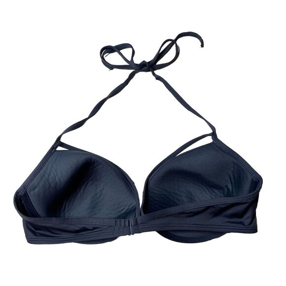 Adore Me Grey Gray Halter Tie Neck Bikini Top Strappy  Swimwear Top Size 36C - Picture 2 of 5